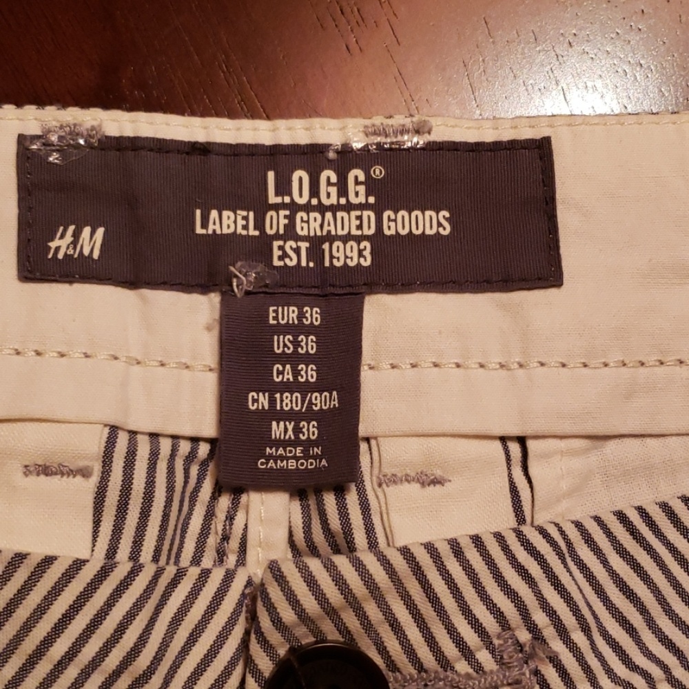 H&M striped shorts size 36 - Picture 3 of 4